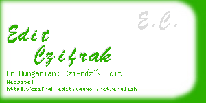 edit czifrak business card